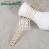 Wholesale of high-quality single-pointed wooden stick barbecue skewers, outdoor-specific barbecue skewers, disposable barbecue needles and forks Item Picture
